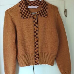 Vintage Lisa Says Gah Checkered Cardigan